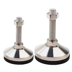 Heavy duty adjustable support foot cup bed 304 stainless steel foot cup fixing ground screw shoe foot