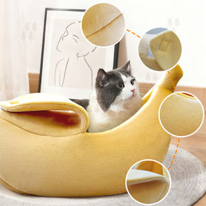 Tempat Tidur Kucing Bentuk Pisang Lucu Ukuran Besar, Busa Hangat untuk Musim Dingin, Perlengkapan Hewan Peliharaan untuk Kucing & Anjing, Grosir Pabrik - Product Image 3