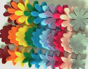 Tùy chỉnh đa màu sắc cảm thấy tôn tạo hình dạng cảm thấy thủ công appliques chết cắt cảm thấy mảnh Hoa - Product Image 3