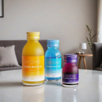 Bouteilles en verre transparent personnalisées de 30 ml, 60 ml, 100 ml, 120 ml, 150 ml pour jus de gingembre, shots énergétiques, compléments alimentaires avec bouchon à vis
