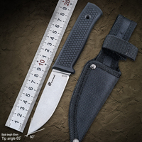 Couteau utilitaire à lame fixe pour le camping, la randonnée, le bushcraft, la pêche avec étui de protection, logo personnalisé