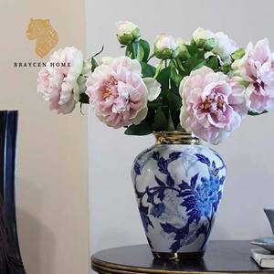 Vase de table artisanal en céramique de Style chinois pot de gingembre vase de <span class=keywords><strong>Delft</strong></span> en <span class=keywords><strong>porcelaine</strong></span> vase floral bleu et blanc pour la décoration intérieure - Product Image 4