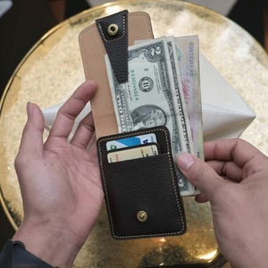 Retro Slim Minimalist Front Pocket <b>Wallet</b> RFID Function Vintage Style Open Closure Short <b>Compact</b> Credit Card Bank ID Card Case - Product Image 6