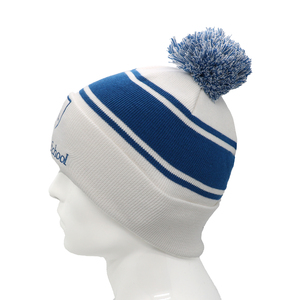 Wholesale Unisex Winter Warm 100% Acrylic Knit Beanie <b>Hat</b> with Pom Pom Embroidery for Travel Ski & Outdoor Use - Product Image 3