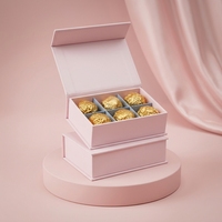 Boîte Cadeau de Chocolats Faits Main de Luxe en Gros, Personnalisée, en Carton Rigide avec Fermeture Magnétique, pour la Saint-Valentin et les Dattes