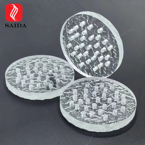 IK08 ferro basso 2mm 3mm 4mm faro trasparente LED vetro borosilicato Wafer con stampa - Product Image 4