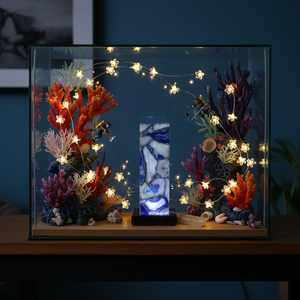 Sack Handmade Resin Flower-Shaped LED String Lights Night Light Diving <b>Statue</b> Underwater Theme Art Collectible Mother's Day Gift - Product Image 3