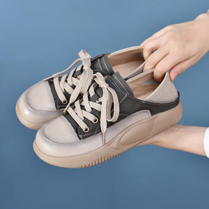 Mocasines de Plataforma de Cuero con Suela Gruesa Estilo Bosque, Otoño 2023, para Mujer, Punta Redonda, Boca Baja, Multicolores, Sin Cordones, Zapatos Gruesos - Product Image 4