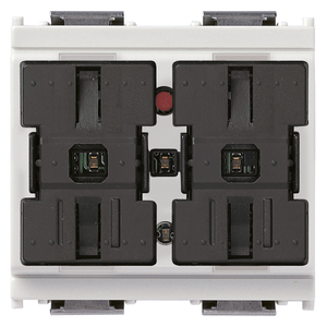 สวิตช์ผนังคู่สีขาว 11.2 X 9.6 ซม. พร้อมไฟแสดงสถานะสีแดงสำหรับใช้ภายในอาคาร - Product Image 1