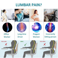 Coussin de Dossier en Mousse à Mémoire de Forme pour Soutien Lombaire Chaise de Bureau, Oreiller de Lit pour Lecture, Voiture et Fauteuil Roulant – Export Amazon