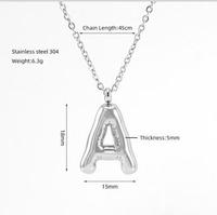 Collar con Colgante de Letra del Alfabeto, Diseño Hueco, Acero Inoxidable Impermeable, Joyería para Mujer