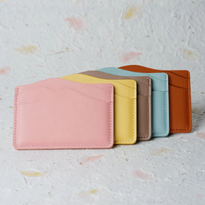 In stock, stylish and simple mountain-shaped PU leather card <b>holder</b> for bank cards, <b>ID</b> cards, and public transport cards. - Product Image 4