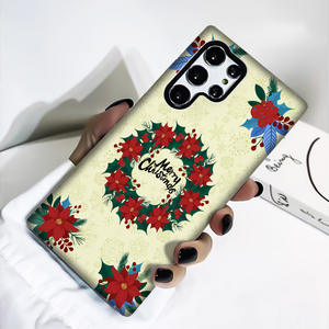 Happy Christmas due in uno cassa del telefono di sublimazione per <span class=keywords><strong>Samsung</strong></span> per Galaxy S23 Ultra S24 S25-Santa Claus e Design ad albero - Product Image 4