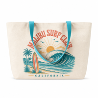Sac de shopping en toile, sac fourre-tout en coton pour femmes, sac à main réutilisable avec longues poignées pour le travail, les voyages et les courses quotidiennes