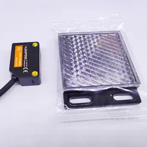 Square Photoelectric Sensor Retro Reflective Sensing Distance 0.1~2m Infrared Light For Opaque Semi-transparent And Transparent