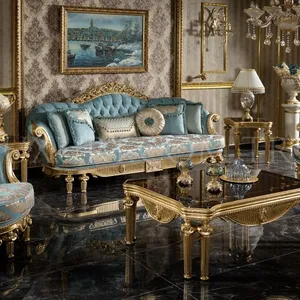 Canapé de style arabe, canapé en tissu de style arabe marocain, canapé de créateur de style européen, ensemble de canapé de luxe en bois antique