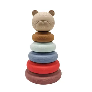 Smistamento Nesting Stacking Toys Baby Blocks Tower Rainbow Toy Stacking Cups Baby Early Education giocattoli impilabili cognitivi