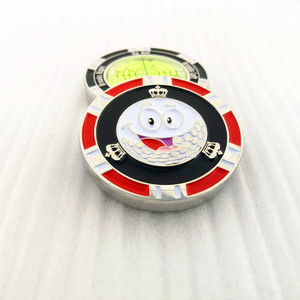 Venta al por mayor moderna arcilla juego de fichas de póquer marcador de pelota de golf personalizado Casino Monte Carlo metal cerámica chapado técnica de hierro recuerdos - Product Image 6