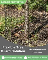 Rollo de Malla para Aves de Corral de 72 pulgadas x 25 pies, Malla Hexagonal de Alambre Recubierta de PVC Negro de 1 Pulgada para Jardín y Gallinero