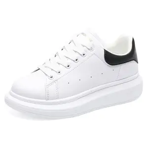 새로운 흰색 두꺼운 밑창 스포츠 신발 클래식 유니섹스 커플 신발 남녀 캐주얼 보드 신발