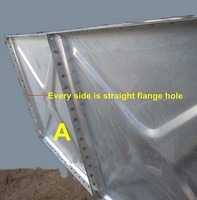 Citerne d'Eau Galvanisée de 20 000 Litres sur Support en Acier de 6 m de Haut, Réservoir d'Eau en Acier Embouti de 4x2,5x2 m pour le Stockage d'Eau d'Irrigation