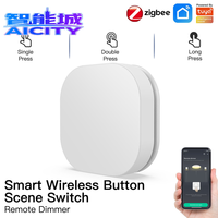 Sheng Qiong ZigBee WiFi TuYa Android Uygulama Kontrollü Kablosuz Mini Düğme Sahne Anahtarı Akıllı Ev Otomasyonu IP55 Su Geçirmez