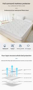 Protector de Colchón Impermeable y Transpirable, Funda de Colchón con Capa de Aire Impresa, Lavable a Máquina para <span class=keywords><strong>Simmons</strong></span> - Product Image 6