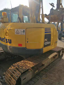 KOMATSU PC128US Pelleteuse hydraulique sur chenilles d'occasion Pelleteuse 12 tonnes avec poussoir Moteur PLC Boîte de vitesses - Product Image 4