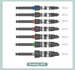 Huaplan Set bor implan gigi OEM ODM, Kit alat bor Reaming lurus logam tahan lama dapat disesuaikan - Product Image 2