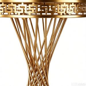 Supports à gâteaux de luxe en promotion, décoration de table de desserts pour mariages, hôtels et fêtes, présentoir à fleurs doré démontable, décoration événementielle - Product Image 3
