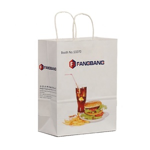 Sacchetto di Carta Kraft Premium per Alimenti con Manico Lungo, Stampa Offset per Consegna di <span class=keywords><strong>Pizza</strong></span> e Latte - Product Image 2