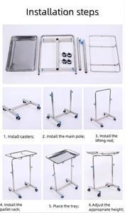 Carrito de Tratamiento Médico de Acero Inoxidable <span class=keywords><strong>Leho</strong></span> R01/R02/R03, Tamaño Personalizado, Carrito Utilitario para Hospital, Equipo de Atención Médica, Clínica - Product Image 6