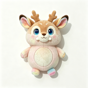 Peluche de ciervo personalizado, adorable peluche de ciervo en tonos pastel, muñeco de reno de peluche, juguete suave de ciervo de dibujos animados - Product Image 4