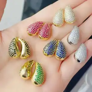 Quality Assurance Gold Earrings Blings Fashion Brands Cheaper Unique For Women 2024 Waterdrop Earrings Supplier