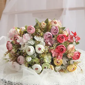 Grosir bunga buatan Hydrangea beberapa warna bunga dekoratif untuk tengah meja & dekorasi meja pernikahan
