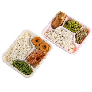 food packaging plastic food containers with lids 4 compartment storage container