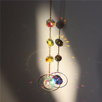 Atrapasoles de Cristal Colgantes con Cadena, Adorno para Ventana, Decoración para el Hogar y Jardín