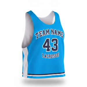 Chalecos de Lacrosse Reversibles Personalizados OEM, Chalecos de Entrenamiento Sublimados para Prácticas y Entrenamientos - Product Image 4