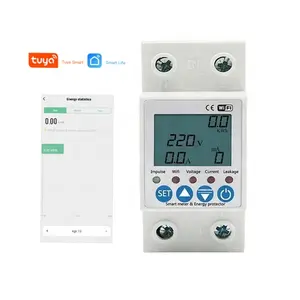 Wifi Smart Power Meter Voltage Protector Overbelasting Bescherming Tuya App Watt Meter Voor Appartement Fabriek Huis Energie Monitor