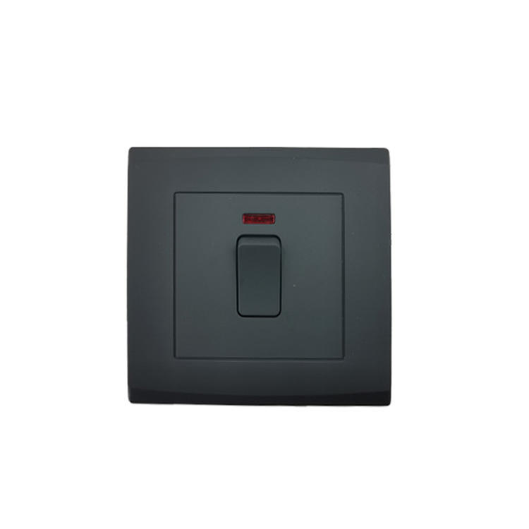 Universal Best Seller Light Dimmer Electrical Switch Black Color 10A Wall Mounted Rotary Switches and Socket for Home