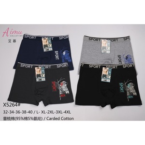 Stile semplice da uomo Boxer in seta tessuto antibatterico tessuto traspirante ampio Fit XL vita a vita bassa a vita a vita bassa vari - Product Image 1