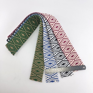 Bohème couleur diamant Style ethnique tissé Instrument de musique guitare sac ceinture Jacquard tissé ceinture - Product Image 3