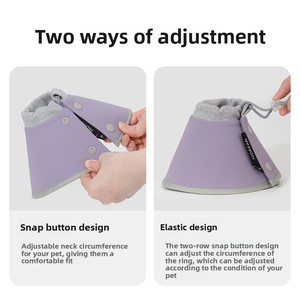Collier de protection anti-léchage réglable pour chiens et chats, avec bouton-pression, pour la récupération post-opératoire, vente en gros OEM - Product Image 4