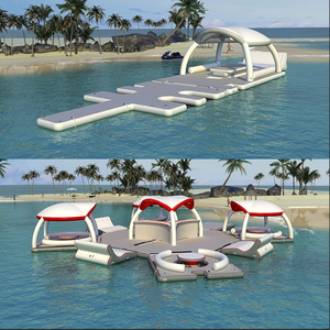 Plataforma <span class=keywords><strong>Flotante</strong></span> Inflable para 8 Personas con <span class=keywords><strong>Piso</strong></span> de Cubierta de Aire Drop Stitch, Isla <span class=keywords><strong>Flotante</strong></span>, Toldo Inflable, Muelle <span class=keywords><strong>Flotante</strong></span> - Product Image 6