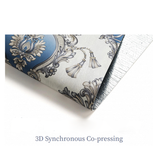 Carta da Parati Moderna Retrò 3D Stereoscopica Autoadesiva Non Tessuta con Motivi Floreali Pastorali, Carta da Parati Adesiva e Rimovibile - Product Image 1