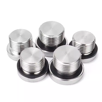 Bouchon de tuyau hexagonal creux en acier inoxydable avec joint torique 3/4-16 filetage mâle droit SAE/MS