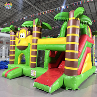 AirFunPro Combo de château gonflable à glissière sèche avec matériau en PVC et installation facile pour les jeux d'été des enfants, fête à la piscine
