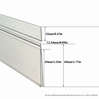 Haute qualité économique doux rigide coextrusion PVC étiquette de prix porte-étiquette prix porte-carte bande de données en plastique pour gondole