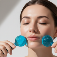 Bâtonnets rafraîchissants en verre pour le visage, très demandés, avec eau purifiée, couleur et logo personnalisables, en gros pour les spas faciaux