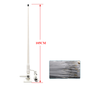 เสาอากาศไฟเบอร์กลาสสำหรับเรือ 156-163MHz VHF สำหรับการสื่อสารภายนอกอาคาร พร้อมสาย RG58 ยาว 3 เมตร และอุปกรณ์ยึดติดเรือ - Product Image 1